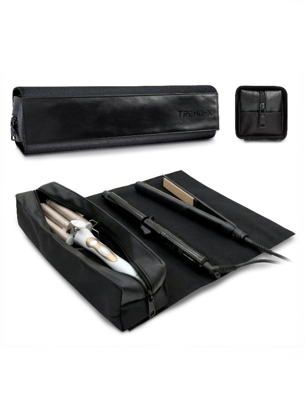 Hair Styling Tools Storage Bag with Heat-Resist Mat